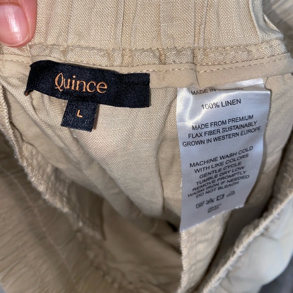 QUINCE 100% European Linen Wide Leg Pant (L) - Picture 8 of 10